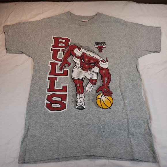 Chicago Bulls Fruit of the Loom Basketball T-Shirt Adult Mens Size Medium M Gray - Picture 2 of 9